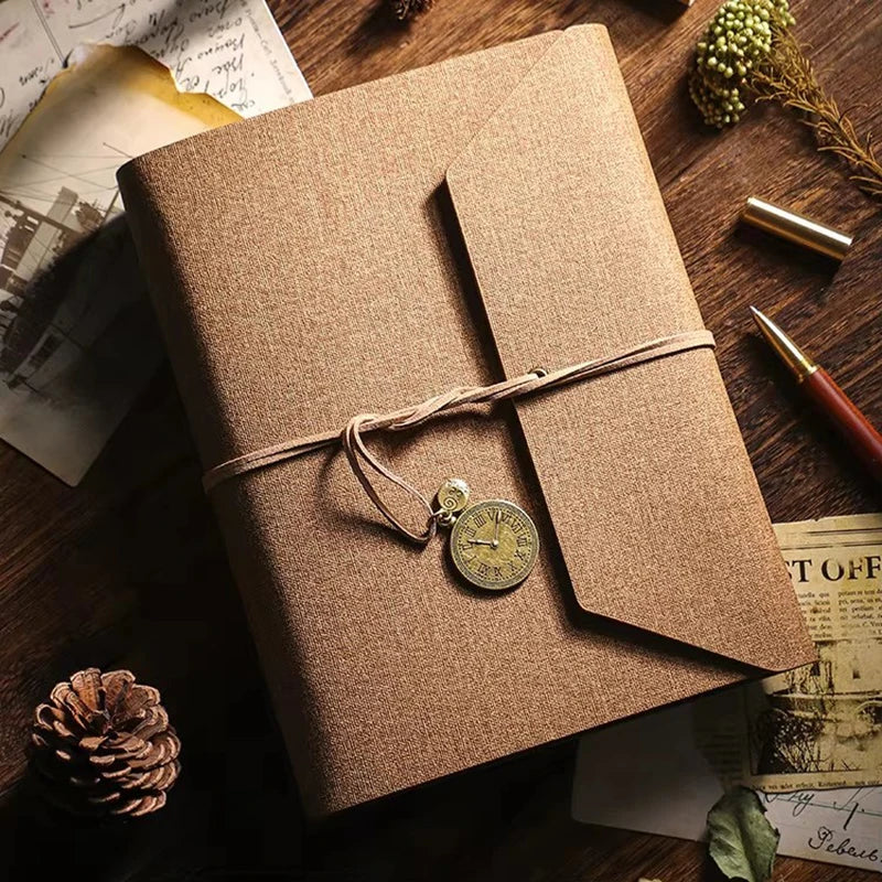 DIY Retro Leather Memory Book Photo Album