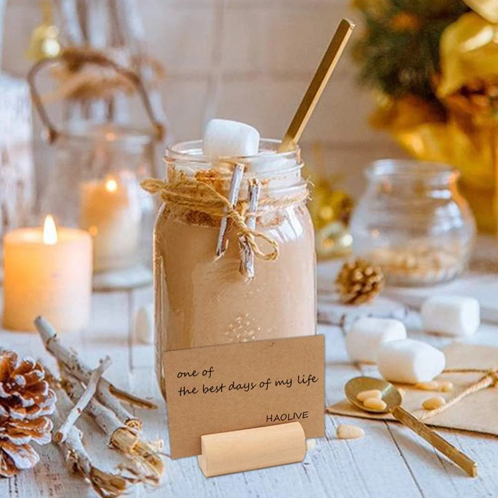 20/40/60/100PC Wood Place Card Holders