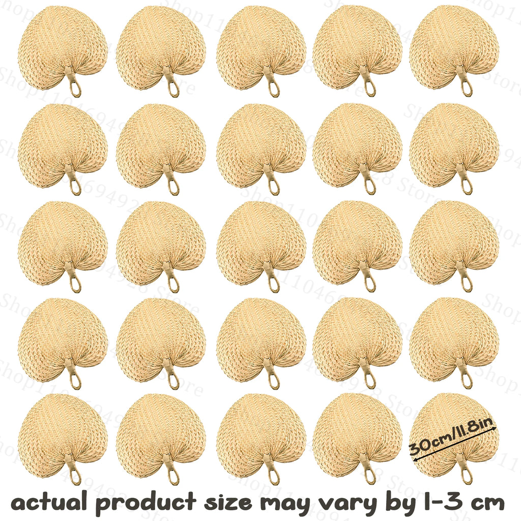Natural Raffia Fans
