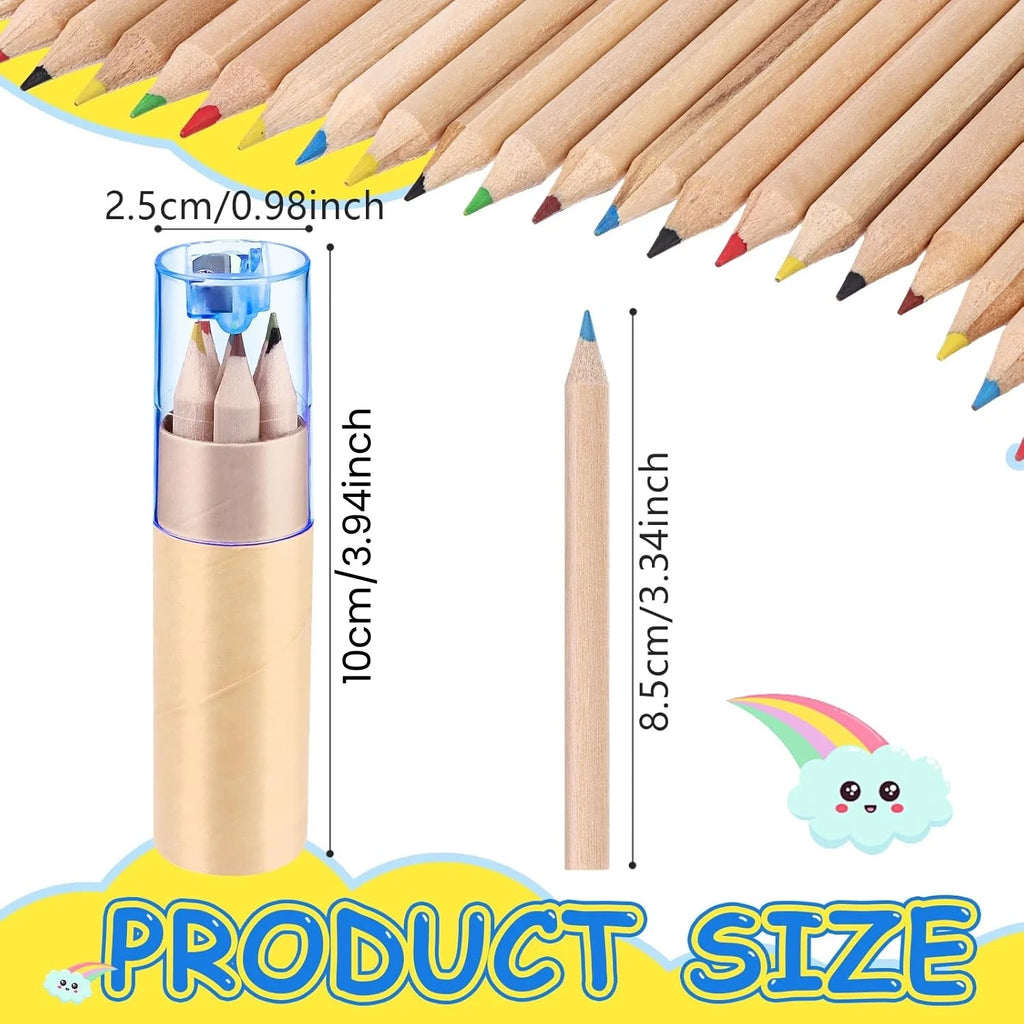 Mini Coloured Pencils With Sharpener