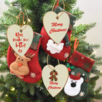 10/20/60PC Wooden Blank Heart DIY Crafts with Natural Twine