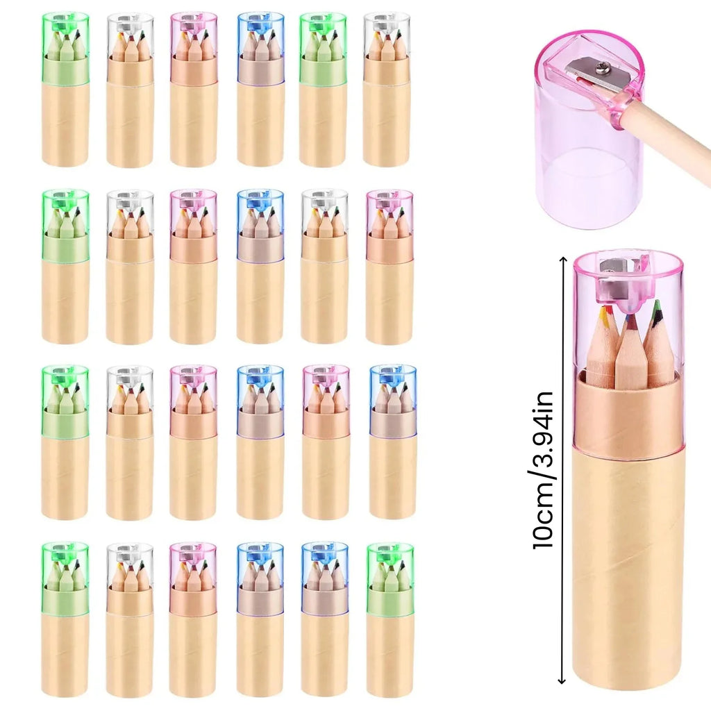 Mini Coloured Pencils With Sharpener