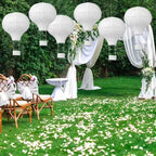 12PC Hot Air Balloon White Paper Lantern
