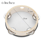 10-60PC 4/6/8Inch Wooden Handheld Tambourines Drums with Jingles