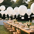 12PC Hot Air Balloon White Paper Lantern