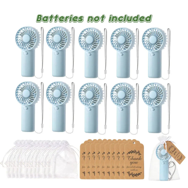 10-100PC Handheld Fans With Gift Cards & Bags