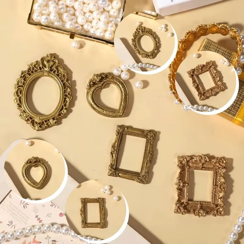 Golden Mini Vintage Photo Frames