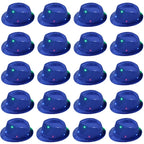 Light Up Straw Fedora Hats