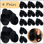 4-12 Sets Faux Fur Slippers