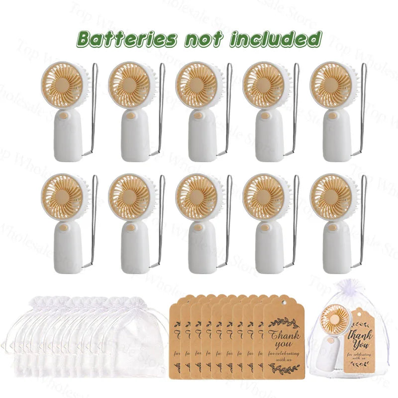 10-100PC Handheld Fans With Gift Cards & Bags