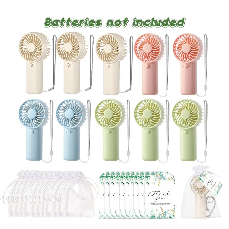 10-100PC Handheld Fans With Gift Cards & Bags