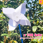 100PC Blank DIY Paper Pinwheels