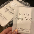 20/200PC 'For Your Happy Tears' Tissue Packets - Empty or Filled Tissue Bag (Can Be Personalised)