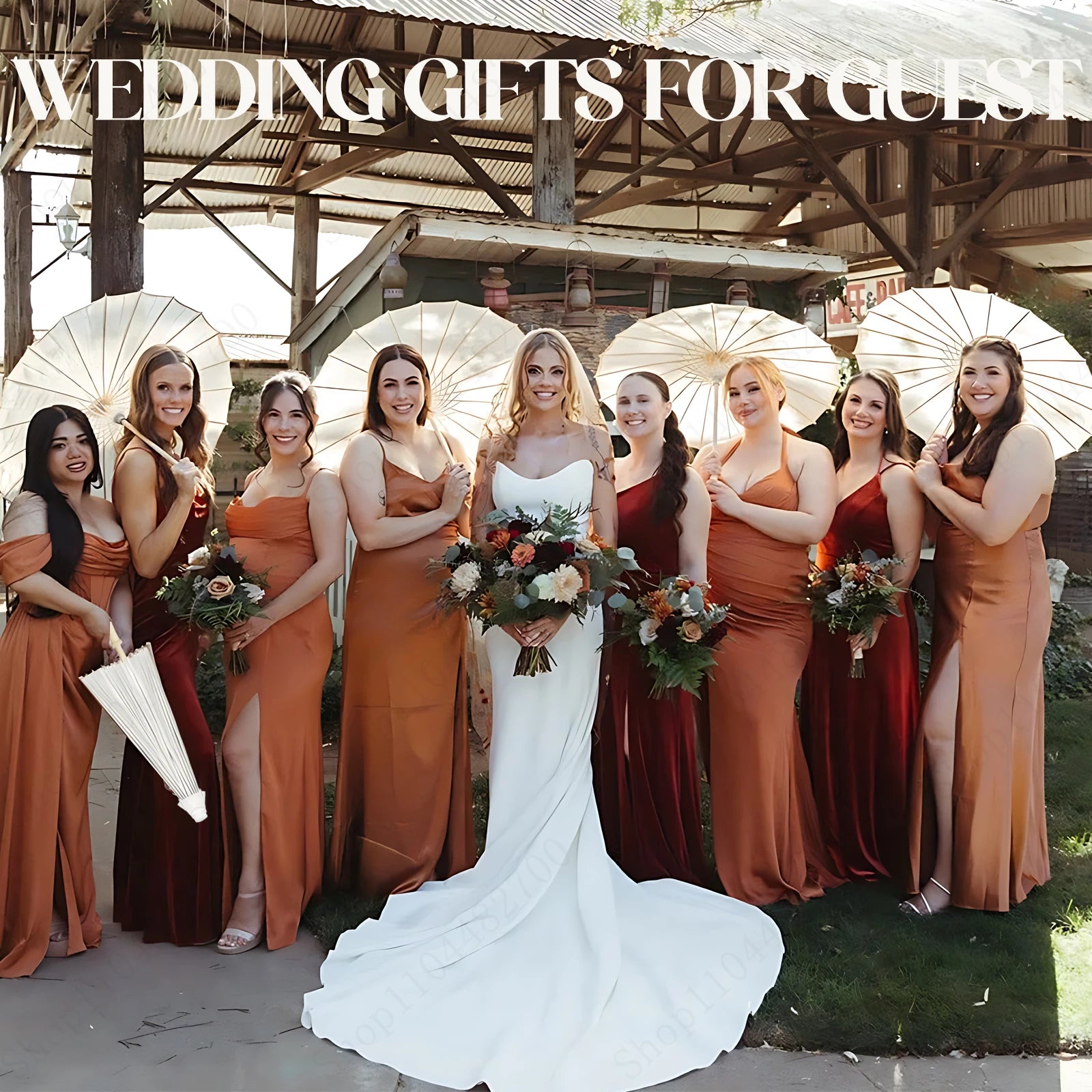 12-90PC 84CM White Paper Umbrella Parasol & Folding Hand Fan Set