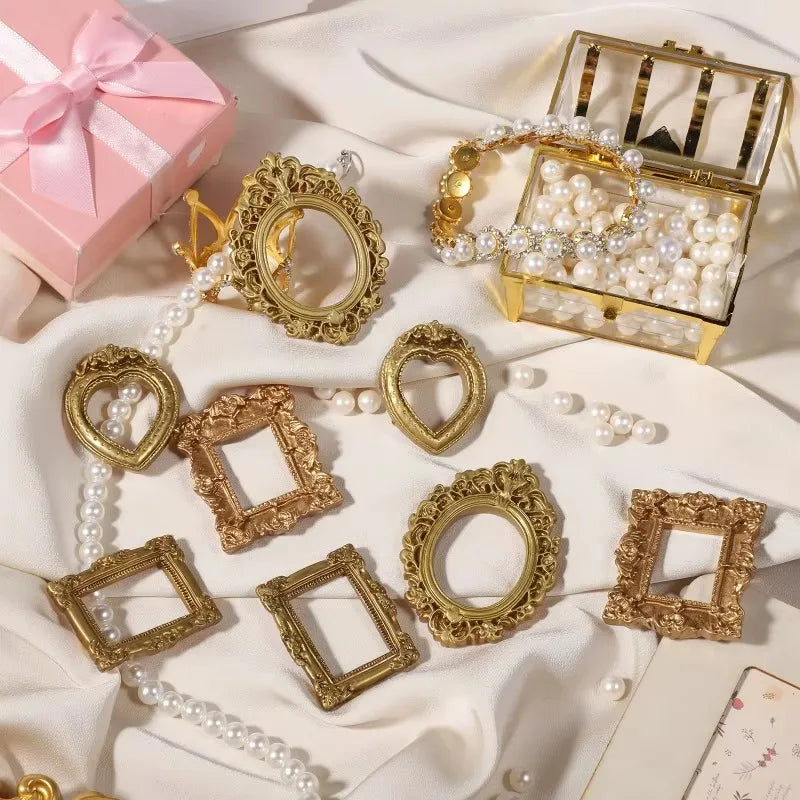 Golden Mini Vintage Photo Frames