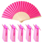 40-240PC Folding Hand Fans Optional Fabric Gift Bag