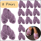4-12 Sets Faux Fur Slippers