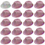 Light Up Straw Fedora Hats