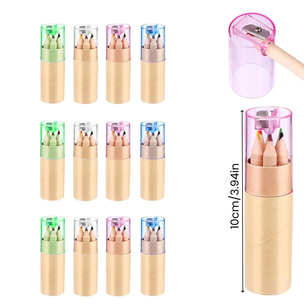 Mini Coloured Pencils With Sharpener