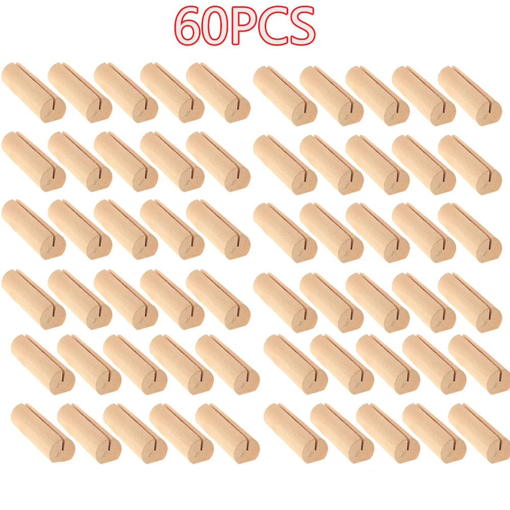 20/40/60/100PC Wood Place Card Holders