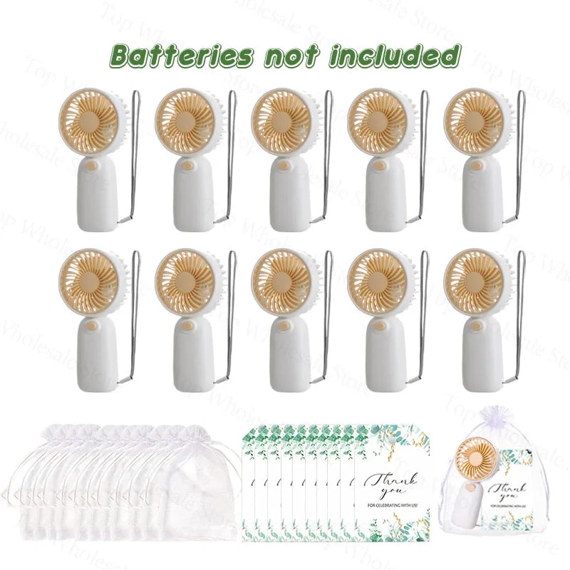 10-100PC Handheld Fans With Gift Cards & Bags