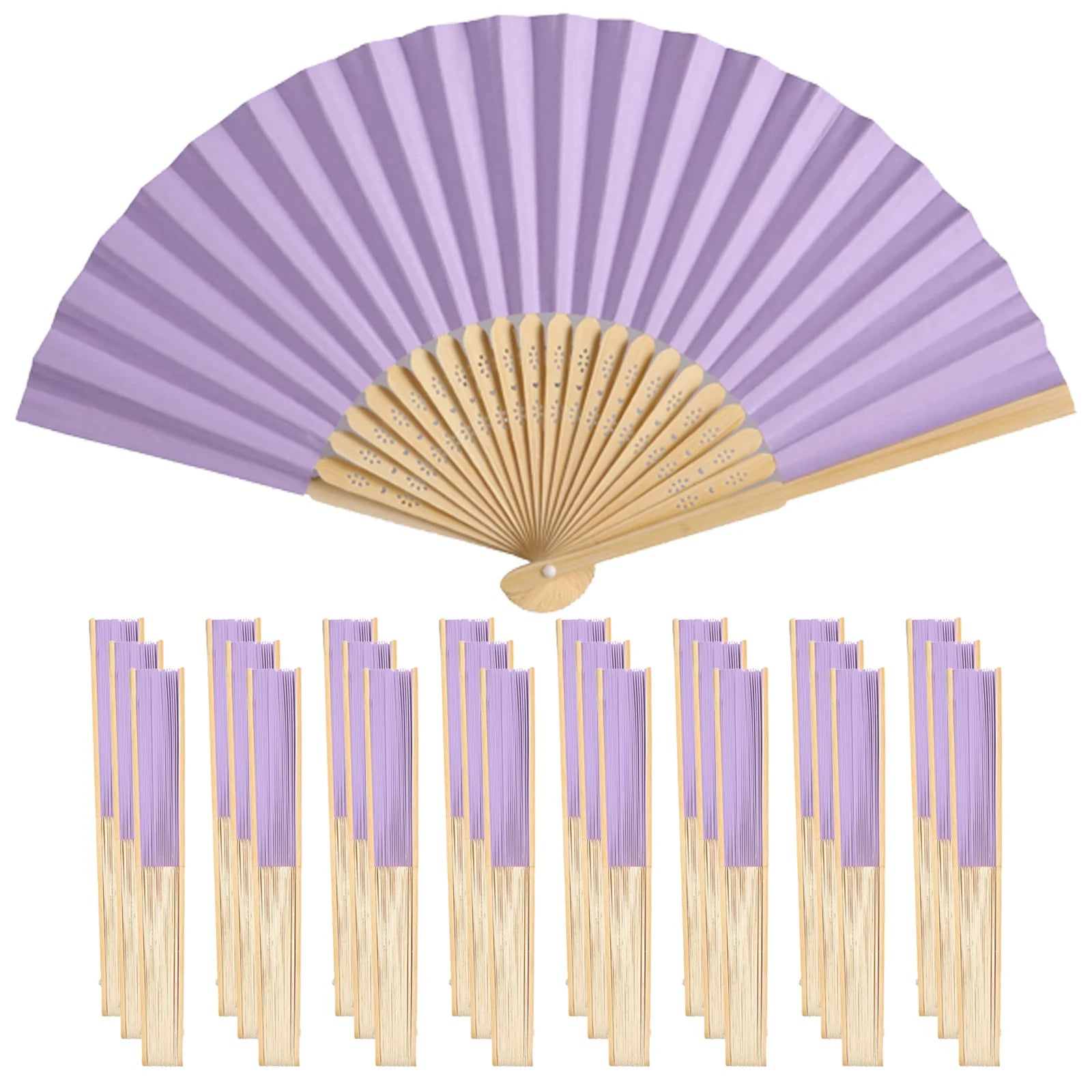 40-240PC Folding Hand Fans Optional Fabric Gift Bag