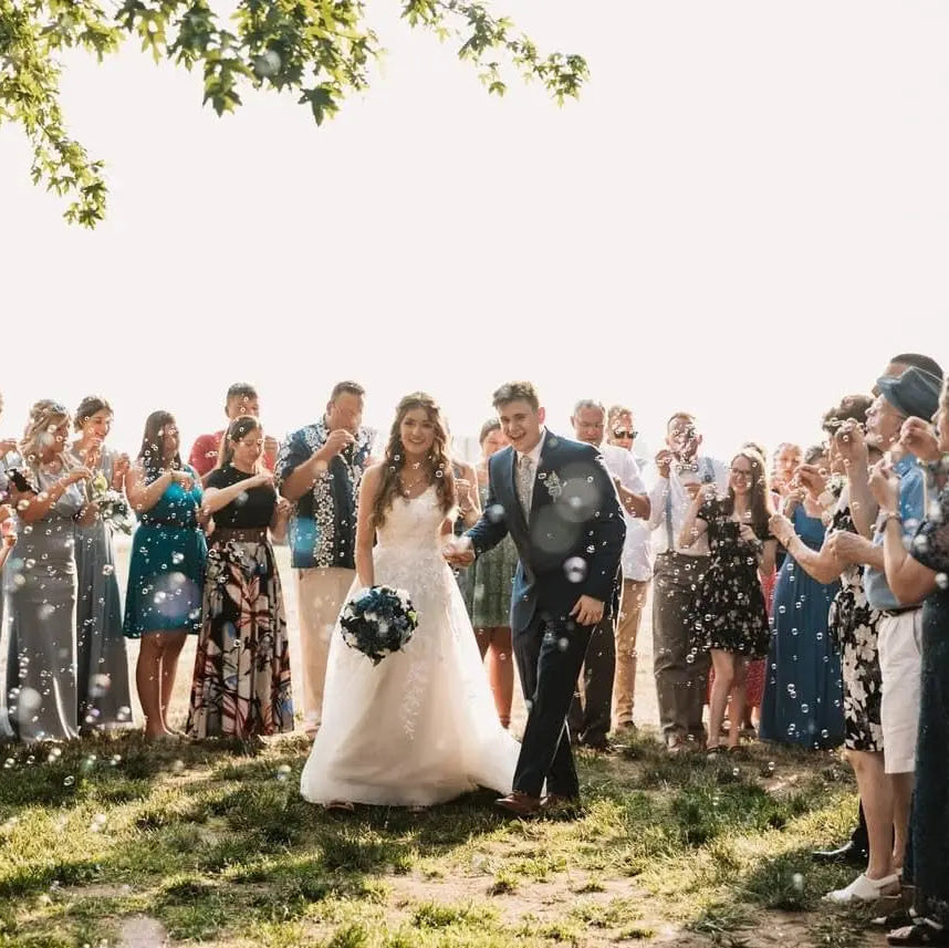 50/100PC Empty Bubble Wands with Gift Bag & Thank You Card