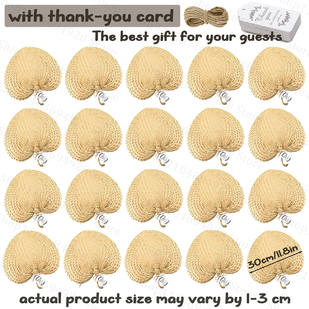 Natural Raffia Fans
