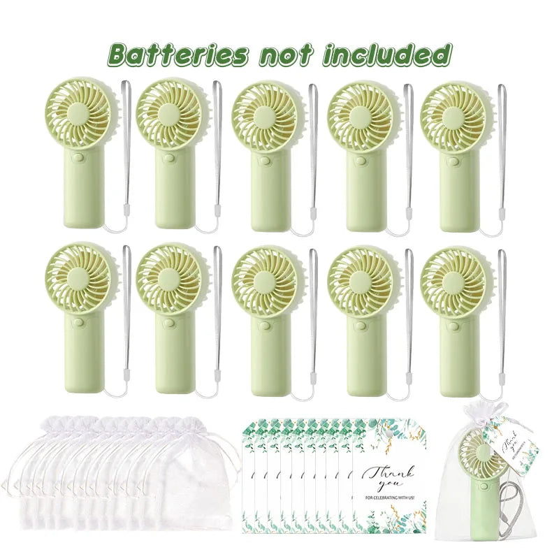 10-100PC Handheld Fans With Gift Cards & Bags