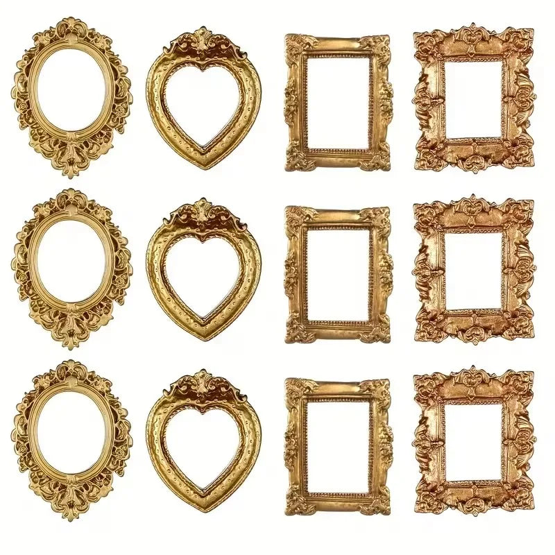 Golden Mini Vintage Photo Frames