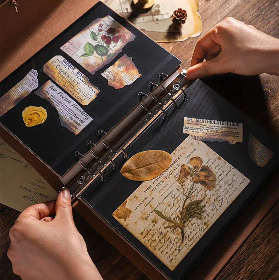 DIY Retro Leather Memory Book Photo Album