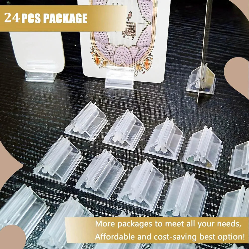 12/24/48PC Mini Clear Stands Place Card Holders