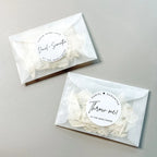 50PC Personalised Stickers & Bag Set 'Throw Me' Exit Confetti Toss Packets