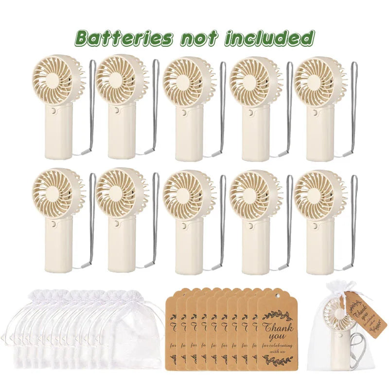 10-100PC Handheld Fans With Gift Cards & Bags