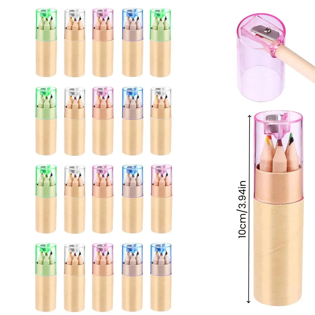 Mini Coloured Pencils With Sharpener