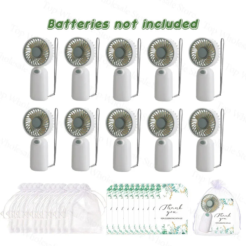 10-100PC Handheld Fans With Gift Cards & Bags