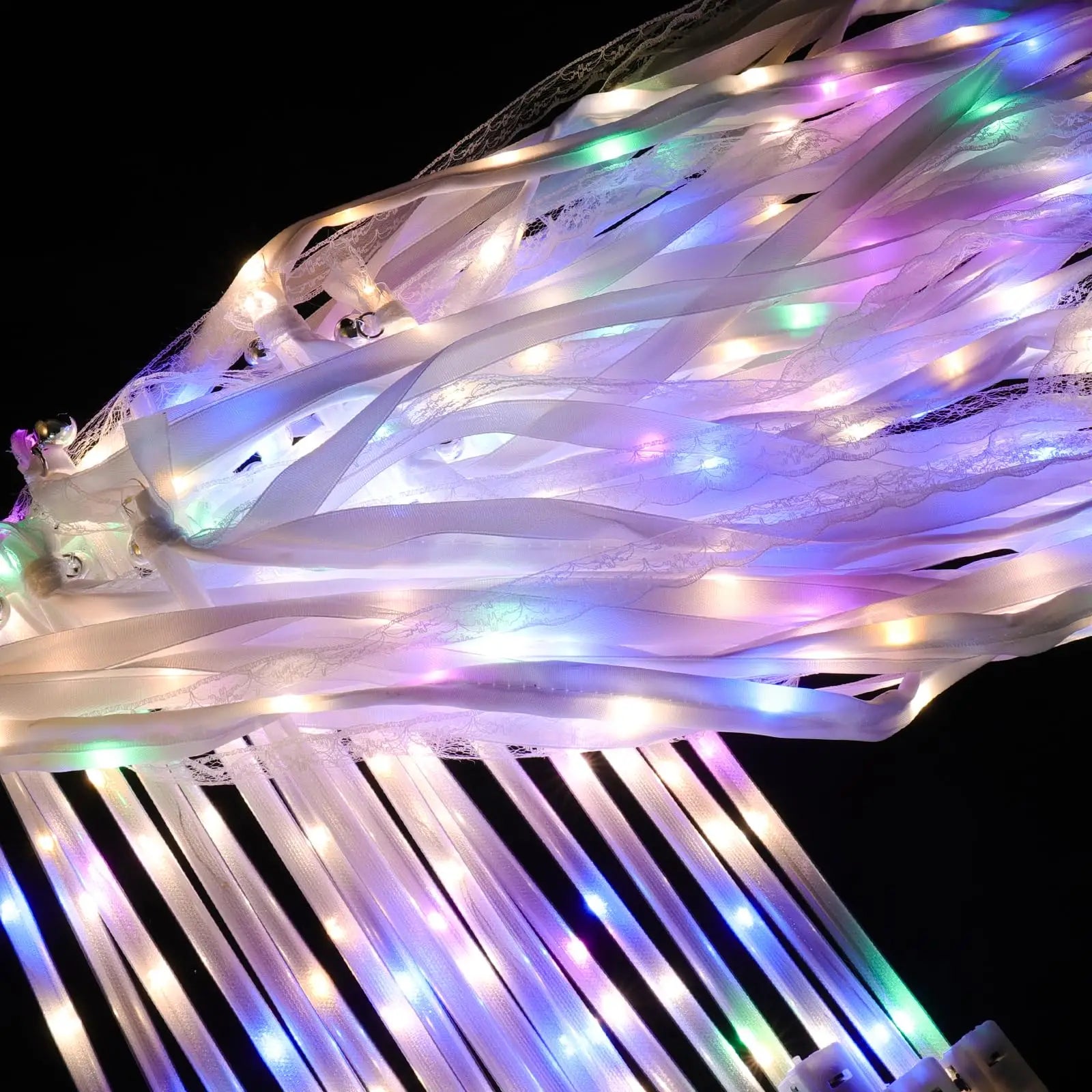 Light-Up LED Ribbons Wands Streamers Sticks with Bells