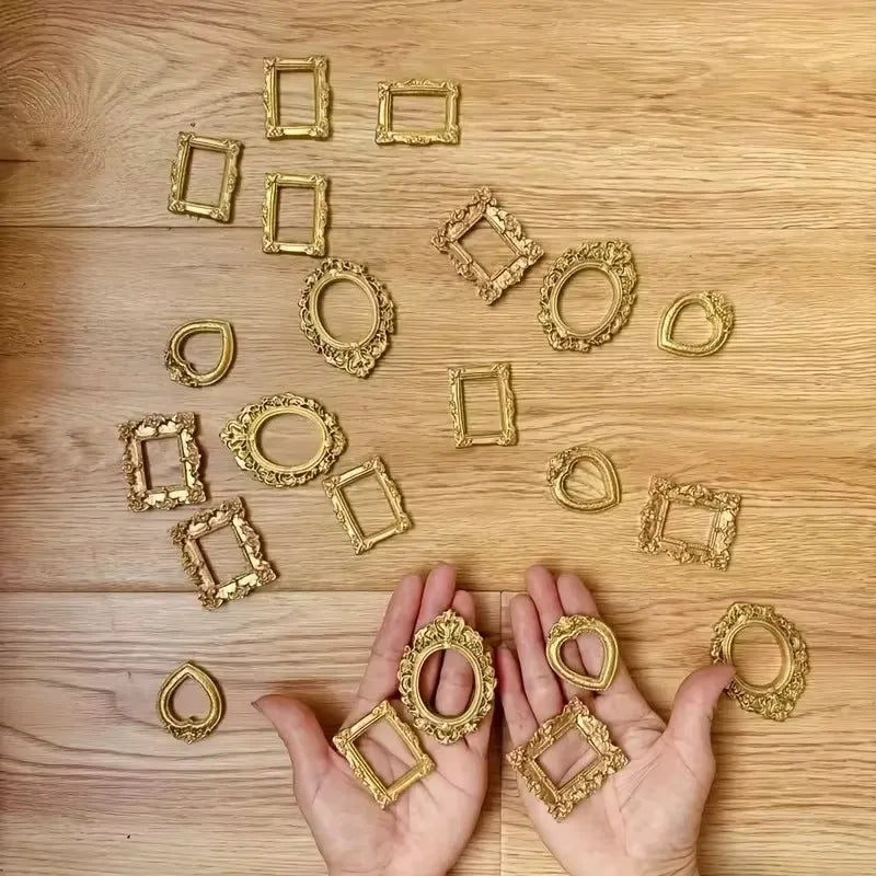 Golden Mini Vintage Photo Frames