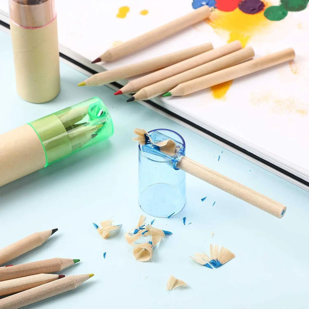 Mini Coloured Pencils With Sharpener