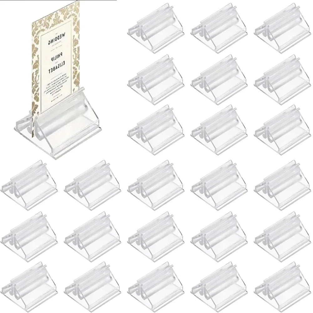 12/24/48PC Mini Clear Stands Place Card Holders
