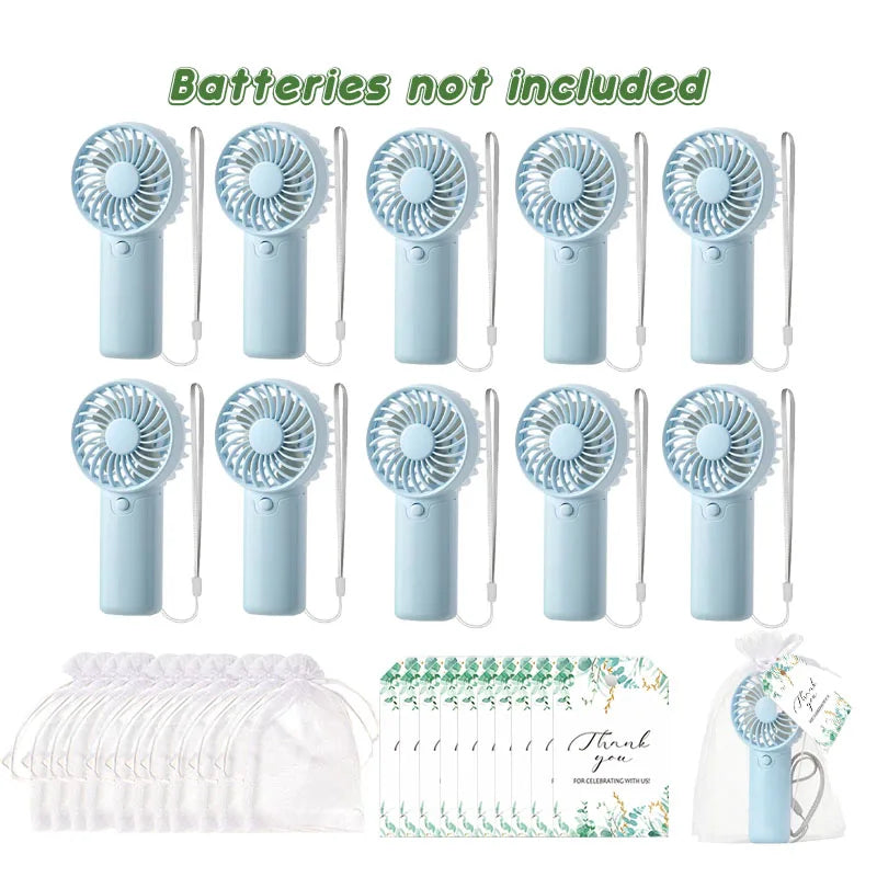 10-100PC Handheld Fans With Gift Cards & Bags