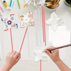100PC Blank DIY Paper Pinwheels
