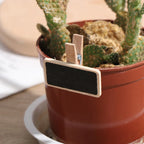 50PC Mini Rectangular Wooden Blackboard Message Slate Board Cards