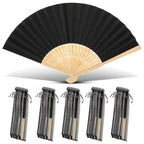 40-240PC Folding Hand Fans Optional Fabric Gift Bag
