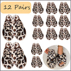 4-12 Sets Faux Fur Slippers