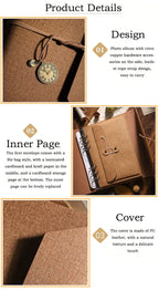 DIY Retro Leather Memory Book Photo Album