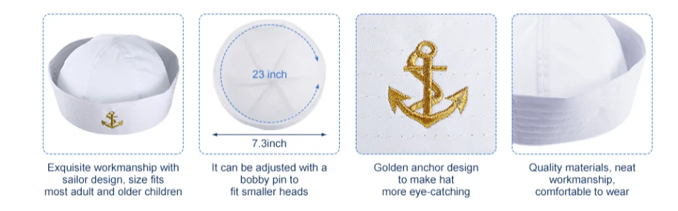 White Sailor Hats