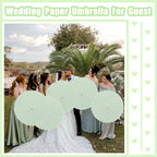 24-90PC 84CM Customised Wooden Handle Paper Umbrellas Parasols