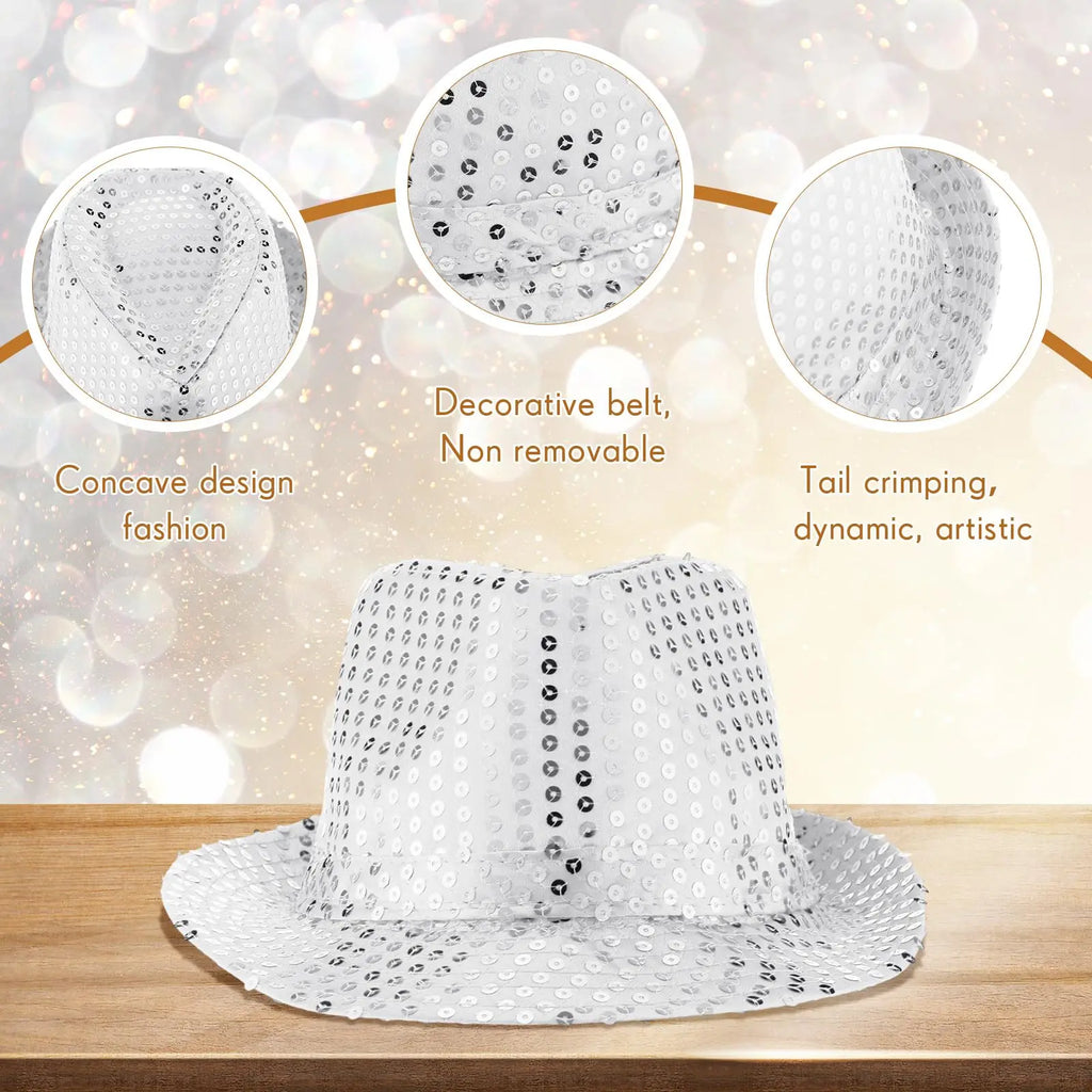 Light Up Straw Fedora Hats