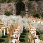 12-90PC 84CM White Paper Umbrella Parasol & Folding Hand Fan Set